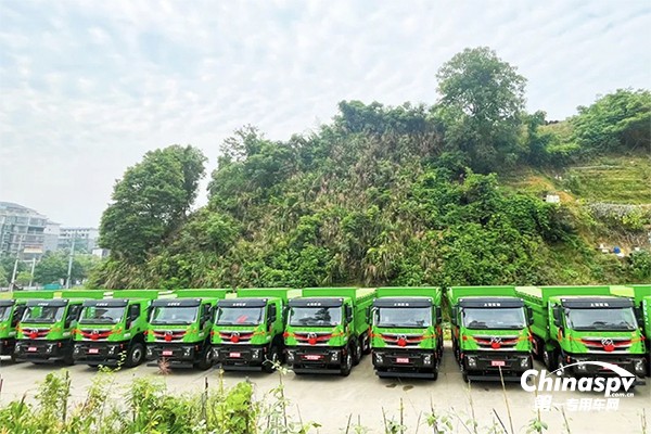 十年用車 就選紅巖，紅巖杰獅C6自卸車批量交付湖南懷化用戶