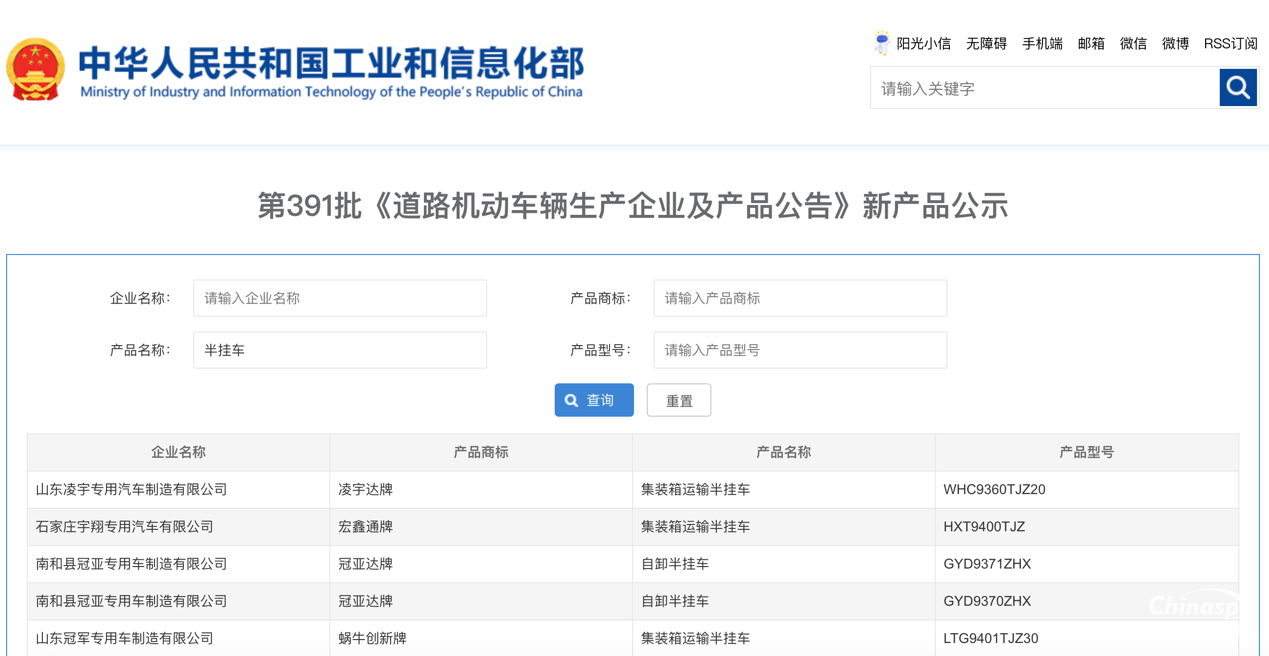 第391批次公告半掛車統(tǒng)計(jì)分析：3軸車占比近九成 中國第一汽車集團(tuán)數(shù)量位居榜首